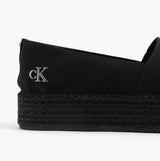 Calvin Klein FLATFORM Espadrille Womens Canvas & Plimsolls Triple Black