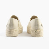 Calvin Klein FLATFORM Espadrille Womens Canvas Shoes Turtle Dove