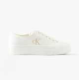 Calvin Klein VULC FLATFORM LOW Womens Trainers Triple Bright White