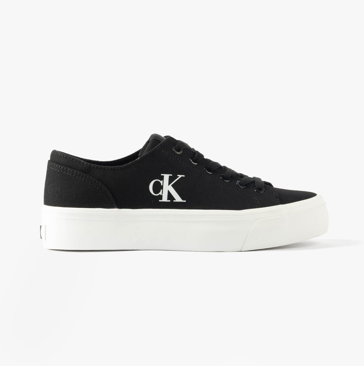 Calvin Klein VULC FLATFORM LOW Womens Trainers Black/Bright White