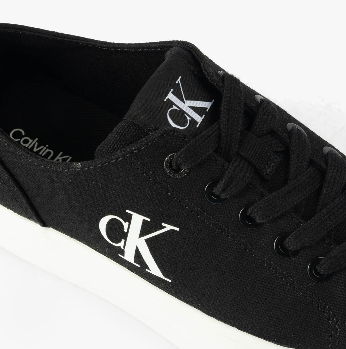 Calvin Klein VULC FLATFORM LOW Womens Trainers Black/Bright White