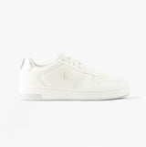 Calvin Klein BASKET CUPSOLE LOW Womens Trainers Bright White/Silver
