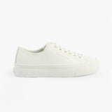 Calvin Klein VULC FLATFORM LOW Womens Trainers Triple Bright White