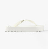 Calvin Klein BEACH SANDAL FLATFORM Womens Sandals Bright White/Black