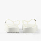 Calvin Klein BEACH SANDAL FLATFORM Womens Sandals Bright White/Black