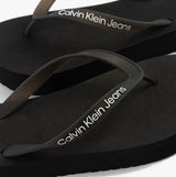 Calvin Klein BEACH SANDAL FLATFORM Womens Sandals Black/Bright White