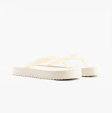 Calvin Klein BEACH SANDAL FLATFORM Womens Sandals Eggshell/Bright White