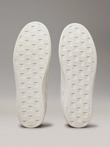 Calvin Klein CLASSIC CUP Mens Leather Trainers Bright White/Charcoal Grey