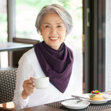 Premium Neckerchief Style Adult Dribble Bib - Waterproof & Discreet - Large - Aubergine