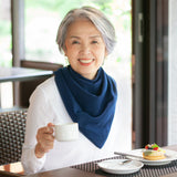 Premium Neckerchief Style Adult Dribble Bib - Waterproof & Discreet - Large - Navy