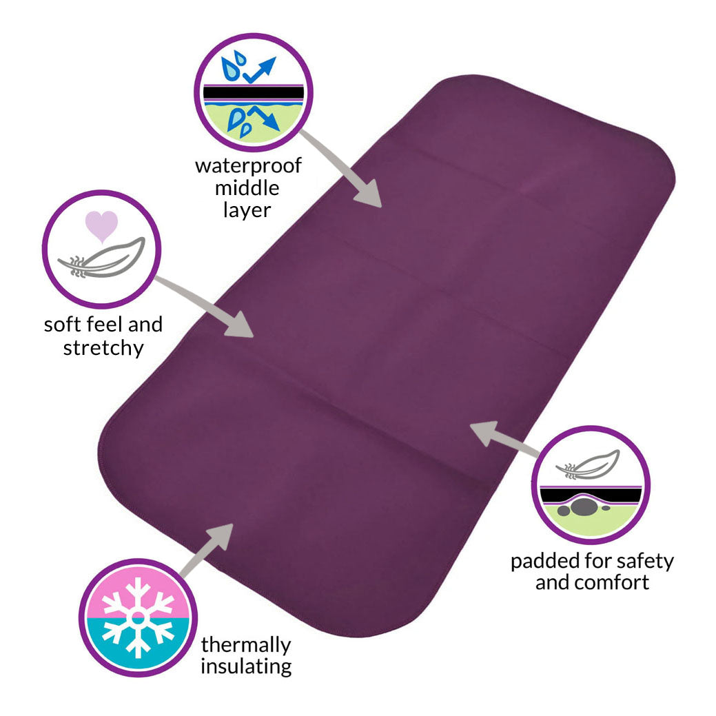 Junior Changing Mat - Aubergine/Black