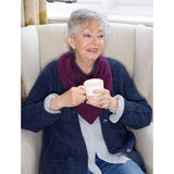 Premium Neckerchief Style Adult Dribble Bib - Waterproof & Discreet - Large - Aubergine