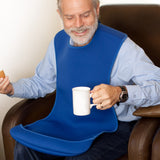Tabard style adult bib - Large Blue