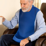 Tabard style adult bib - Medium Blue
