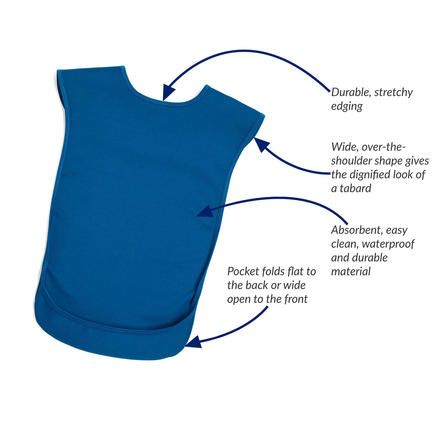 Junior Tabard style bib - Blue