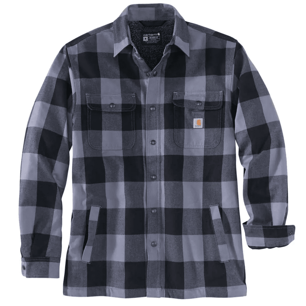 Carhartt 104911 Relaxed Fit Heavyweight Flannel Sherpa Lined Shirt Jac