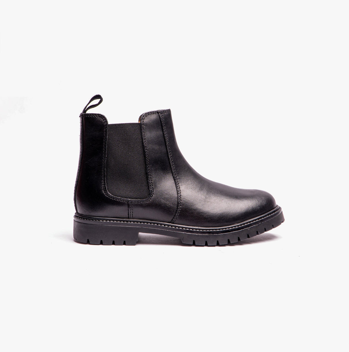 Roamers B525A Unisex Kids Leather Chelsea Boots Black