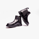 Roamers B525A Unisex Kids Leather Chelsea Boots Black