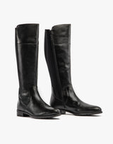 Cipriata SILVIA Womens Leather Zip High Leg Boots Black