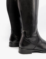 Cipriata SILVIA Womens Leather Zip High Leg Boots Black