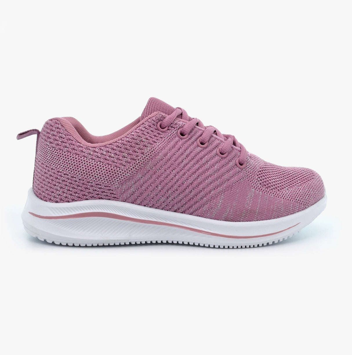 Cipriata LEONA Womens Sparkle Lace Up Trainers Rose Pink