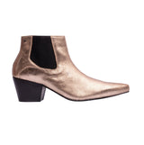 Club Cubano  McCARTNEY Mens Cuban Heel Boots Gold Foil