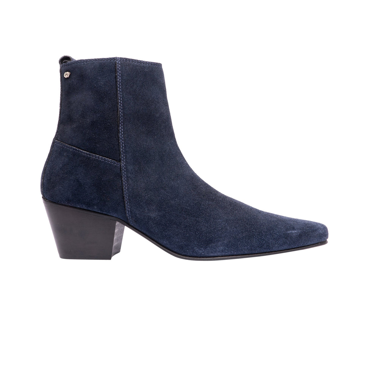 Club Cubano LENNON Mens Cuban Heel Boots Navy Suede