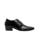 Club Cubano TONI Mens Leather Cuban Heel Shoes Black