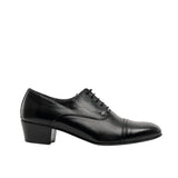Club Cubano CORDOBA Mens Soft Leather Lace-Up Cuban Heel Oxford Shoes Black