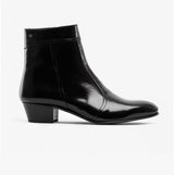 Club Cubano EMMANUEL Mens Smooth Leather Cuban Heel Boots Black