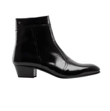 Club Cubano EMMANUEL Mens Smooth Leather Cuban Heel Boots Black