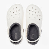 Crocs 203591-10M CLASSIC LINED Unisex Clogs White/Grey