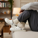 Crocs 203591-10M CLASSIC LINED Unisex Clogs White/Grey