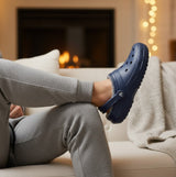 Crocs 203591-459 CLASSIC LINED Unisex Clogs Navy/Charcoal