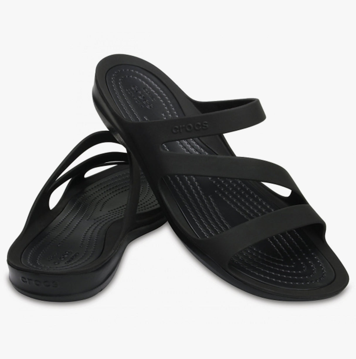 Crocs 203998-060 SWIFTWATER SANDAL Womens Sandals Black
