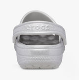 Crocs 205942-0IC CLASSIC GLITTER LINED Womens Clogs Silver Glitter