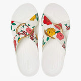 Crocs 206434-97E SERENA PRINTED CROSSBAND Womens Sandals Floral/White