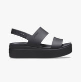 Crocs 206453-060 BROOKLYN LOW WEDGE Womens Sandals Black