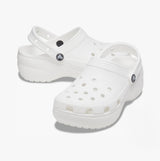 Crocs 206750-100 CLASSIC PLATFORM CLOG Womens Clogs White