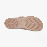 Crocs 207431-2Q9 BROOKLYN BUCKLE LOW WEDGE Womens Sandals Latte