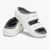 Crocs 207446-100 CLASSIC COZZZY Womens Sliders White