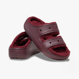 Crocs 207446-6WD CLASSIC COZZZY Womens Sliders Dark Cherry