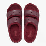 Crocs 207446-6WD CLASSIC COZZZY Womens Sliders Dark Cherry
