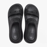 Crocs 207670-001 CRUSH SANDAL Womens Platform Sliders Black