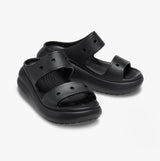 Crocs 207670-001 CRUSH SANDAL Womens Platform Sliders Black