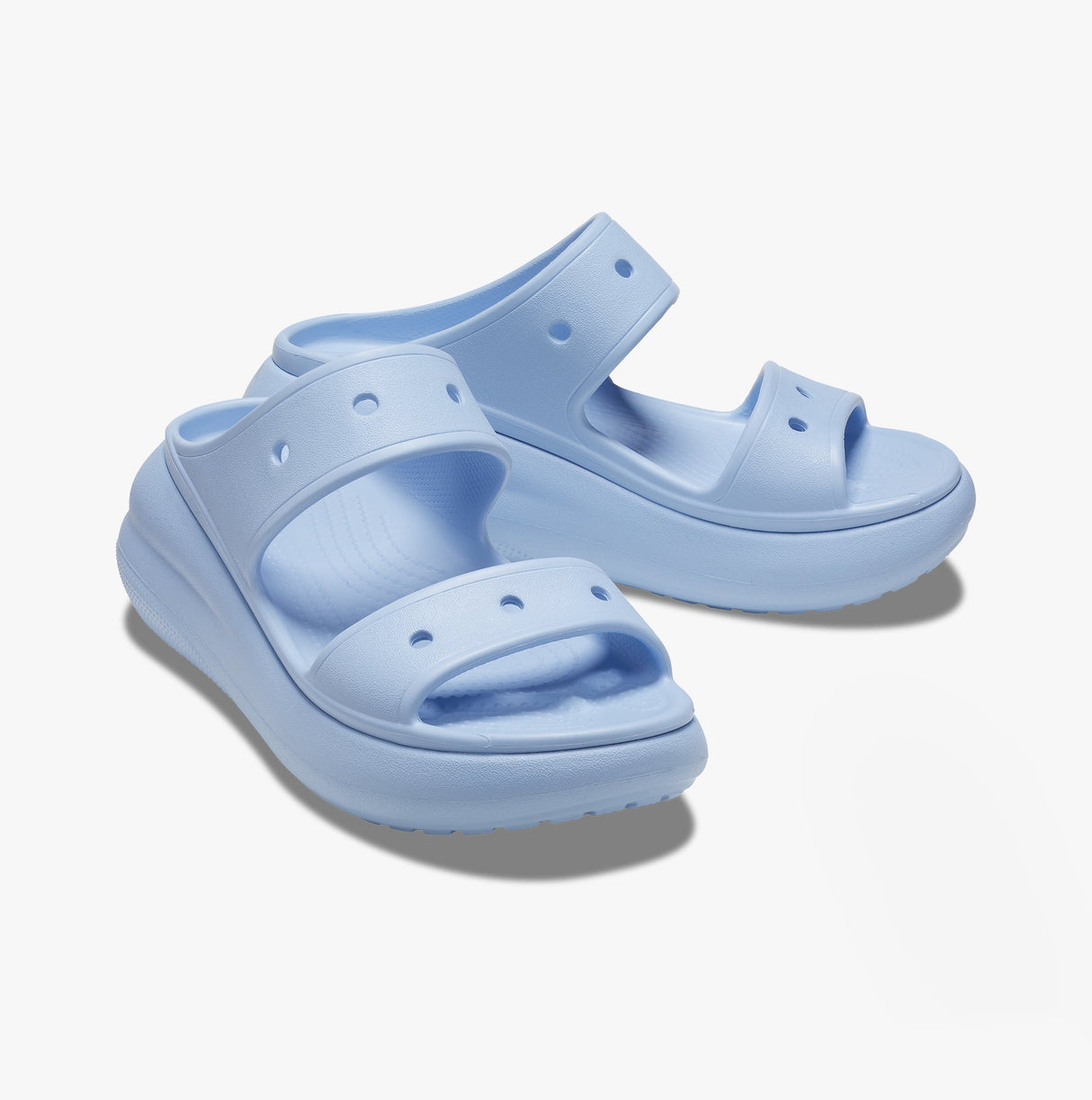 Crocs 207670-4NS CRUSH SANDAL Womens Platform Sliders Blue Calcite