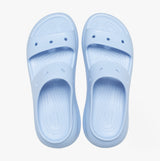 Crocs 207670-4NS CRUSH SANDAL Womens Platform Sliders Blue Calcite