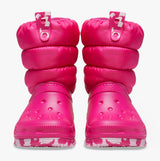 Crocs 207683-6X0 CLASSIC NEO PUFF Girls Boots Candy Pink