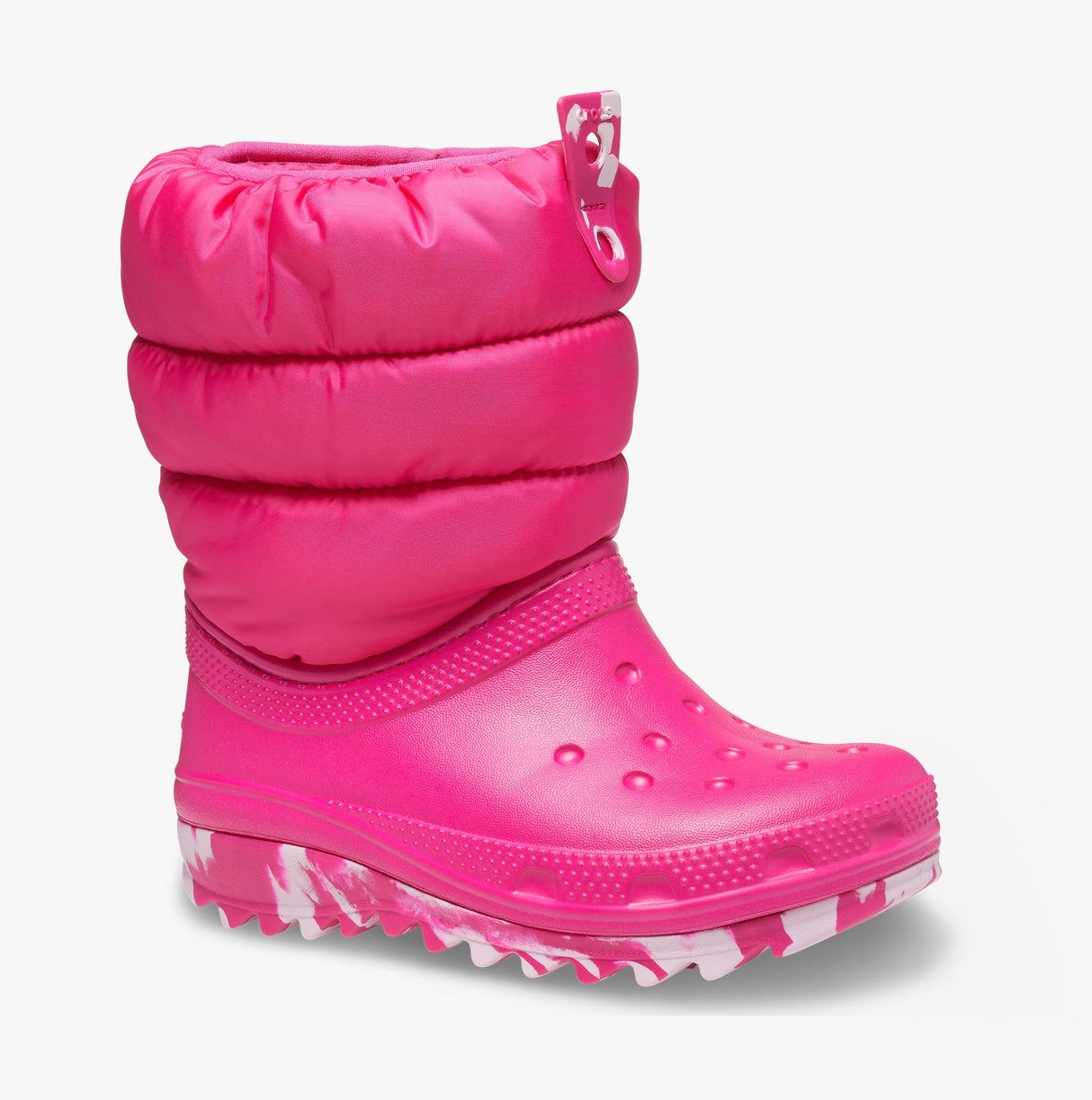 Crocs 207683-6X0 CLASSIC NEO PUFF Girls Boots Candy Pink