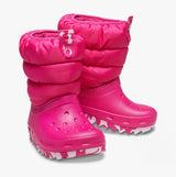 Crocs 207684-6X0 CLASSIC NEO PUFF Girls Boots Candy Pink